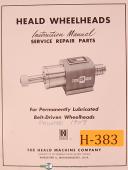 Heald-Heald Instruction Parts Service 190A 290A Internal Grinding Manual-190A-290A-05
